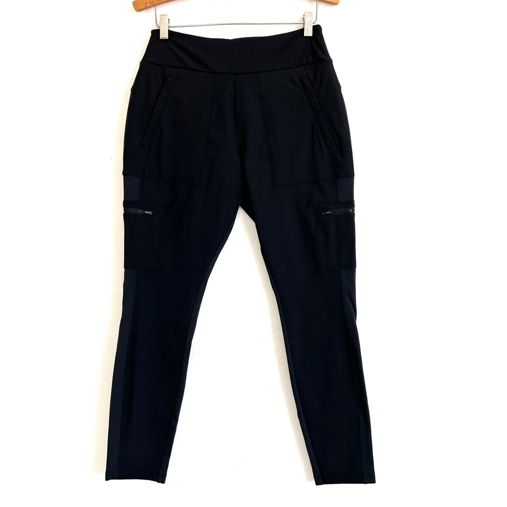 Athleta Leggings 12 Headlands Hybrid Cargo Pockets Tights Hiking Outdoors Black - Picture 2 of 14